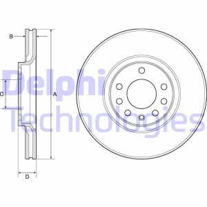 Тормозной диск BG3770 DELPHI