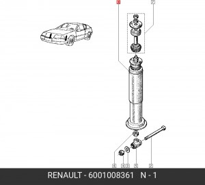 Амортизатор подвески 6001008361 RENAULT