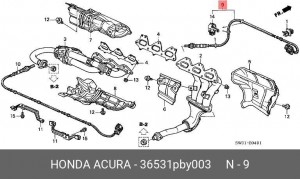 Лямбда-зонд 36531PBY003 HONDA
