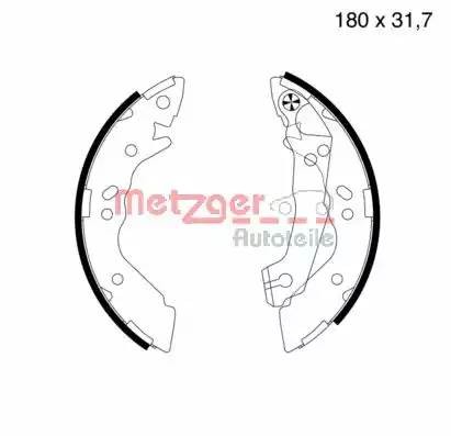 Колодки тормозные барабанные MG 575 METZGER