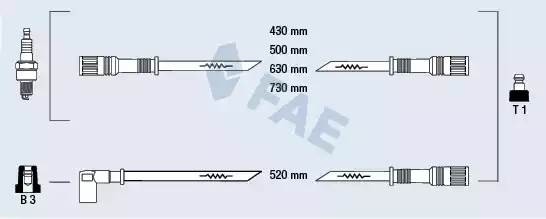 Ккомплект проводов зажигания 83890 FAE