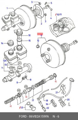 Усилитель тормозной системы 86VB2A159FA FORD