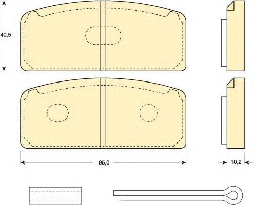 Комплект тормозных колодок, диско 6101083 GIRLING