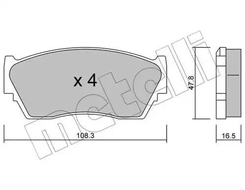 Комплект тормозных колодок, диско 22-0246-0 METELLI