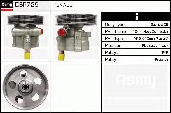 Гидравлический насос, рулевое управление DSP729 DELCO REMY