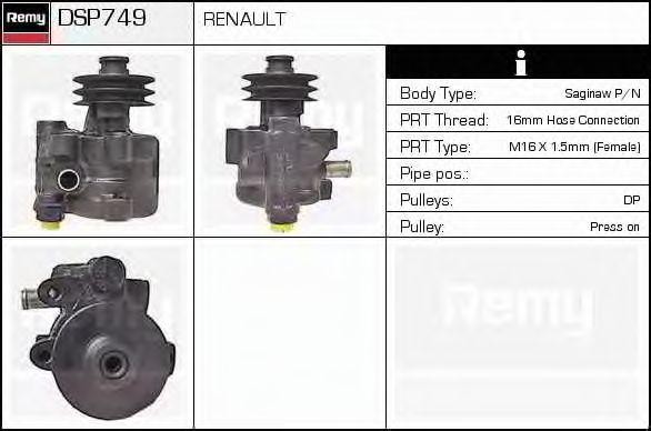 Гидравлический насос, рулевое управление DSP749 DELCO REMY