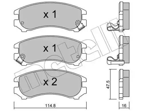 Комплект тормозных колодок, диско 22-0230-1 METELLI