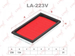 Фильтр воздушный LA-223V LYNXAUTO