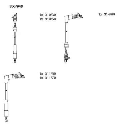 Ккомплект проводов зажигания 300948 BREMI