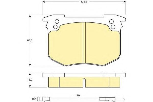Комплект тормозных колодок, диско 6102803 GIRLING