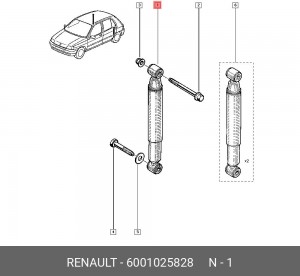 Амортизатор подвески 6001025828 RENAULT