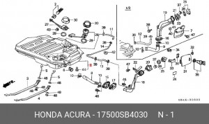 Топливный бак 17500SB4030 HONDA