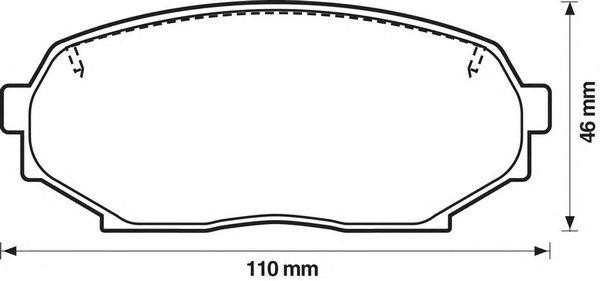 Комплект тормозных колодок, диско 572223B BENDIX JURID