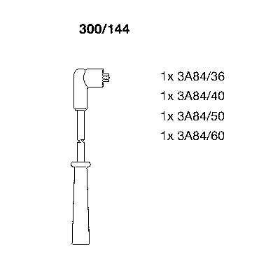 Ккомплект проводов зажигания 300/144 BREMI