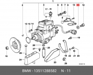 Прокладка 13 51 1 288 582 BMW