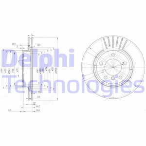 Тормозной диск BG3527 DELPHI