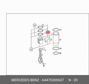 Поршень ДВС A4470300637 MERCEDES BENZ