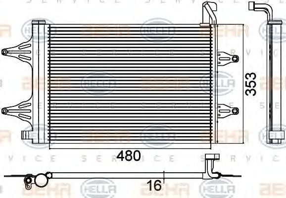 Конденсатор, кондиционер 8FC 351 301-531 HELLA
