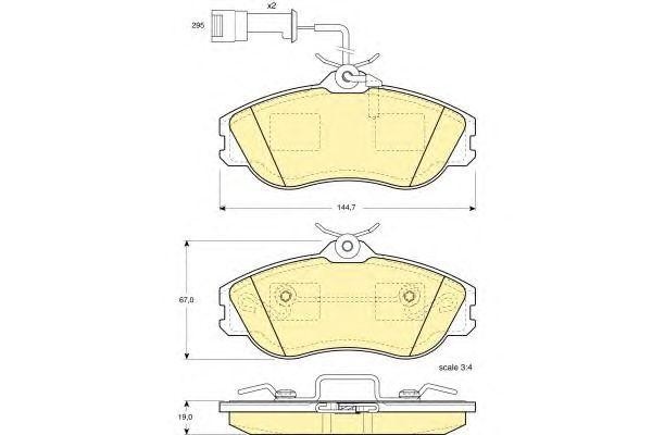 Комплект тормозных колодок, диско 6108161 GIRLING