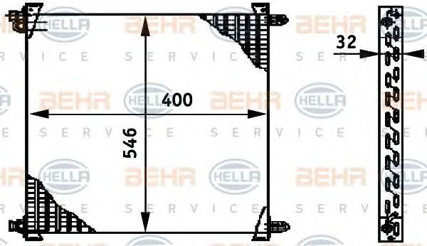 Конденсатор, кондиционер 8FC351317301 HELLA