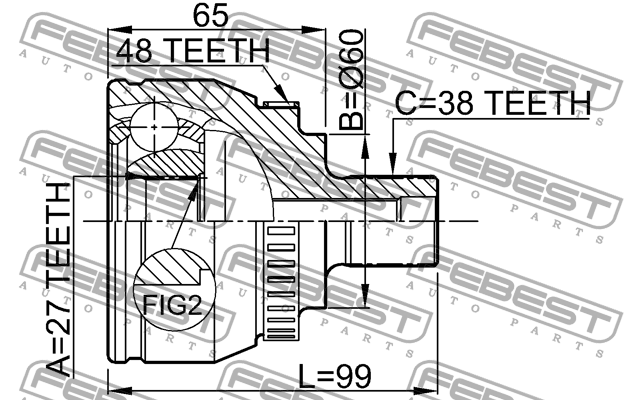 ШРУС 2310-SHARA48 FEBEST