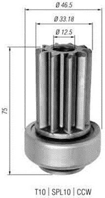 Бендикс стартера 940113020342 MAGNETI MARELLI