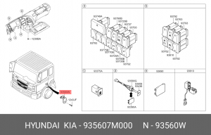 Выключатель концевой двери 935607M000 HYUNDAI KIA