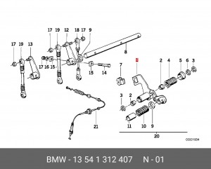 Патрубок дроссельной заслонки 13 54 1 312 407 BMW