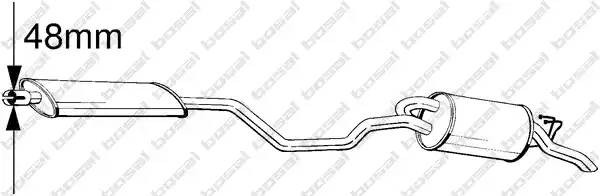 Глушитель выхлопных газов конечный 287-541 BOSAL