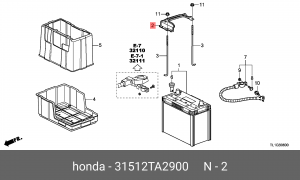 Крепление аккумулятора 31512TA2900 HONDA