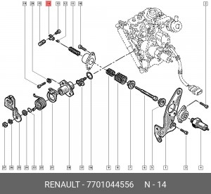 Комплект направляющей гильзы 7701044556 RENAULT