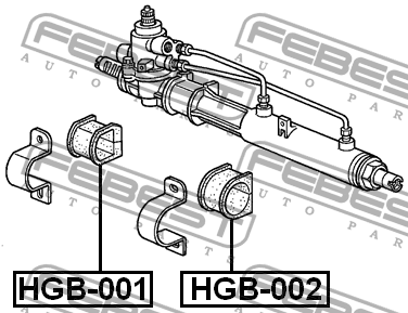 Подушка крепления рулевой рейки HGB-001 FEBEST