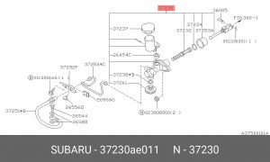 Главный цилиндр, система сцепления 37230AE011 SUBARU