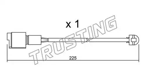 Сигнализатор, износ тормозных колодок SU.075 TRUSTING