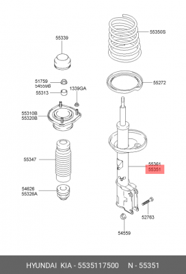 Амортизатор 55351-17500 HYUNDAI KIA