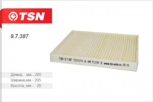 Фильтр салона 9.7.387 TSN