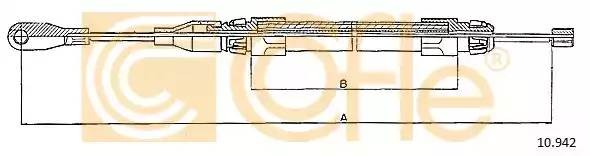 Трос ручного тормоза 10.942 COFLE
