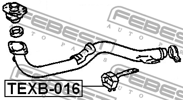 Резинка крепления глушителя TEXB-016 FEBEST