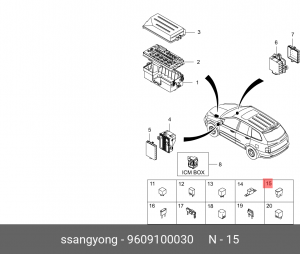 Предохранитель 9609100030 SSANG YONG