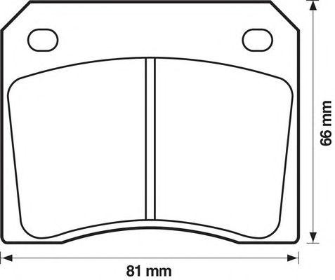 Комплект тормозных колодок, диско 571532B BENDIX JURID