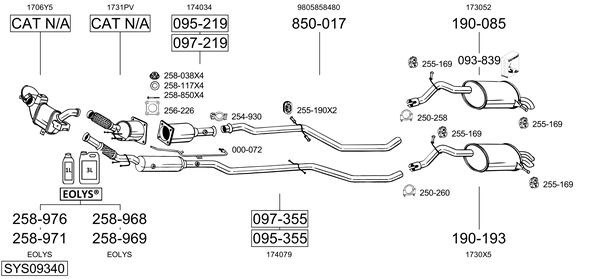 Выпускной трубопровод 834219 BOSAL