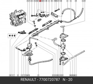 Пусковой топливный клапан 7700720787 RENAULT