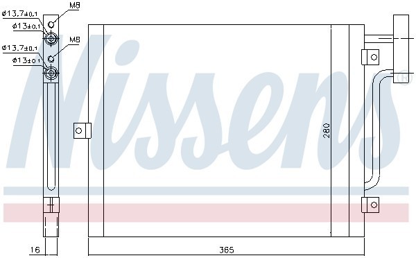 Конденсатор, кондиционер 94715 NISSENS