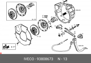 Обшивка рычага переключения 93808673 IVECO