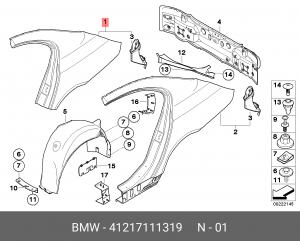 Крыло заднее 41 21 7 111 319 BMW