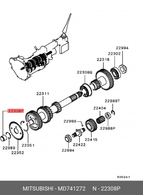 Подшипник первичного вала КПП MD741272 MITSUBISHI