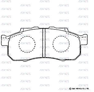 Колодки тормозные дисковые SN422 ADVICS