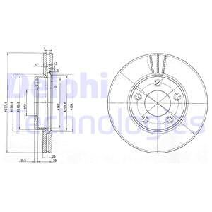 Тормозной диск BG3927 DELPHI