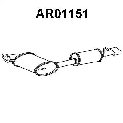 Глушитель выхлопных газов конечный AR01151 VENEPORTE