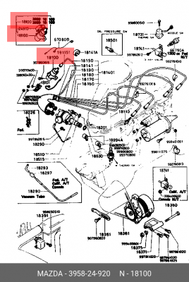 Катушка зажигания 3958-24-920 MAZDA